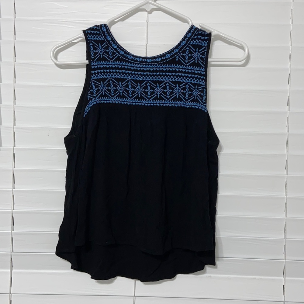 Black Patterned Blouse